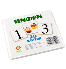 Обучающие карточки мини Цифры 67147 110х110 мм