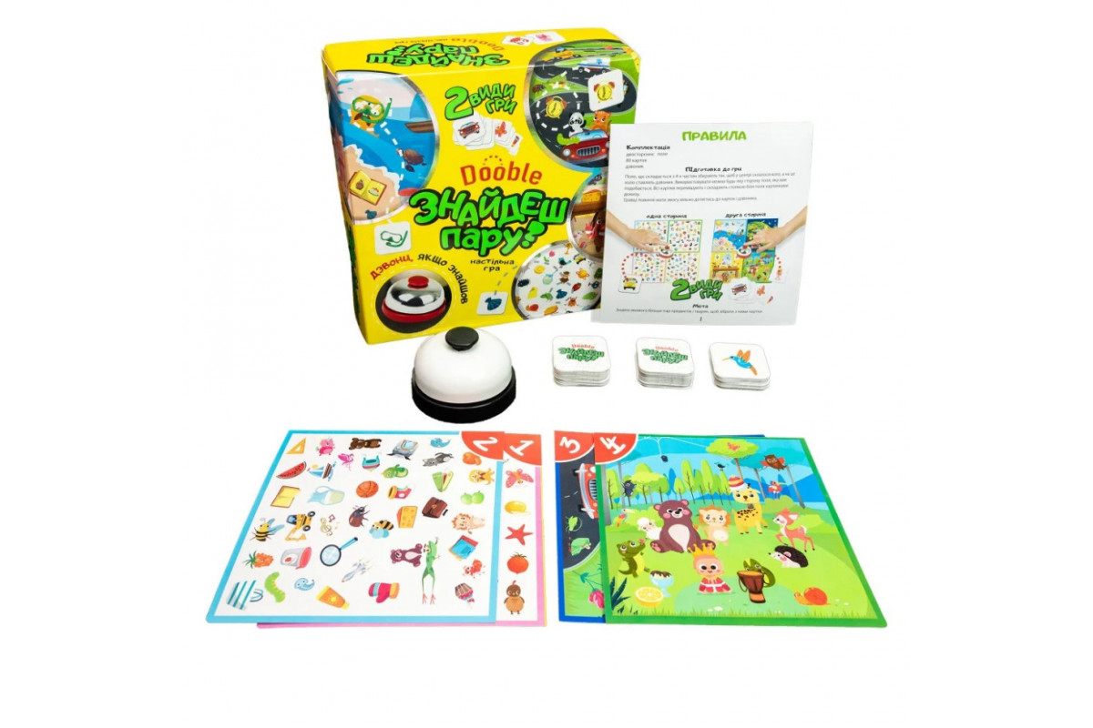 Карткова гра "Знайдеш пару?" Strateg 30221 українською мовою