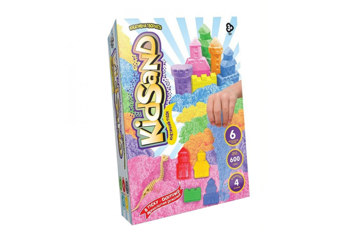 Креативна творчість "Кінетичний пісок "KidSand" KS-04-04U коробка 600 г