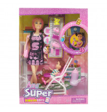 Куклы 120-3 с букетом и аксессуарами Фиолетовый