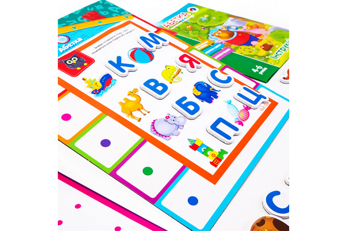 Детская настольная игра "Азбука с магнитной доской" VT5412-01 буквы на магнитах