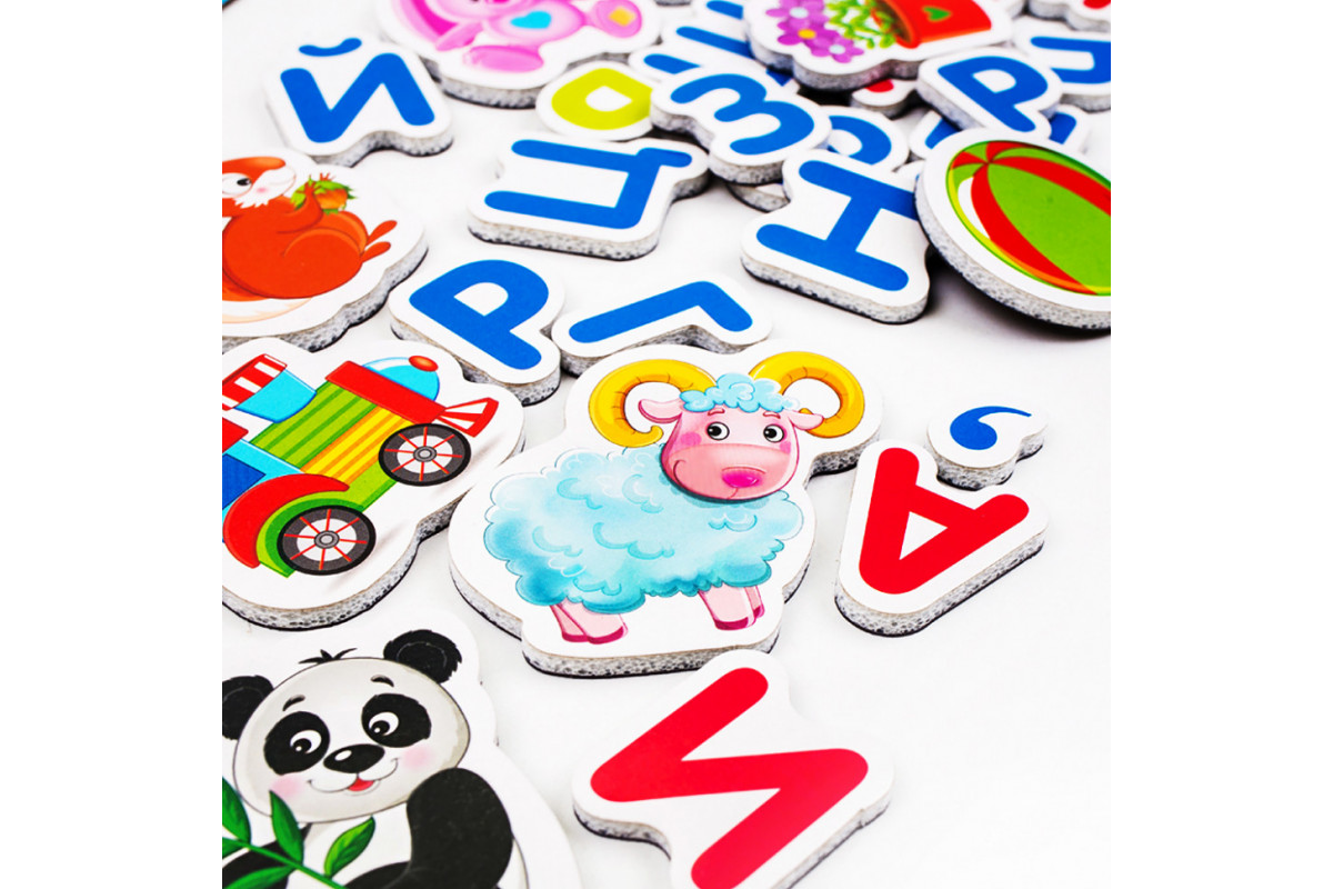 Детская настольная игра "Азбука с магнитной доской" VT5412-01 буквы на магнитах