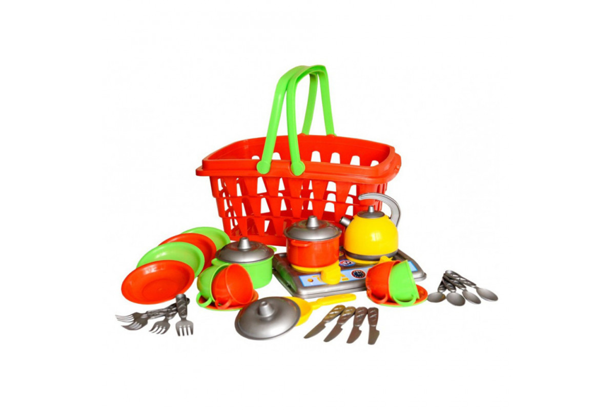 Набор посуды в корзинке "Галинка 10" 1172TXK 28 предметов