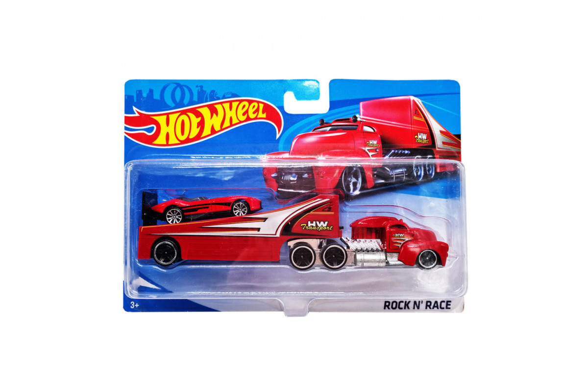 Детский игровой набор машинок T-P771-1(Red) с трейлером