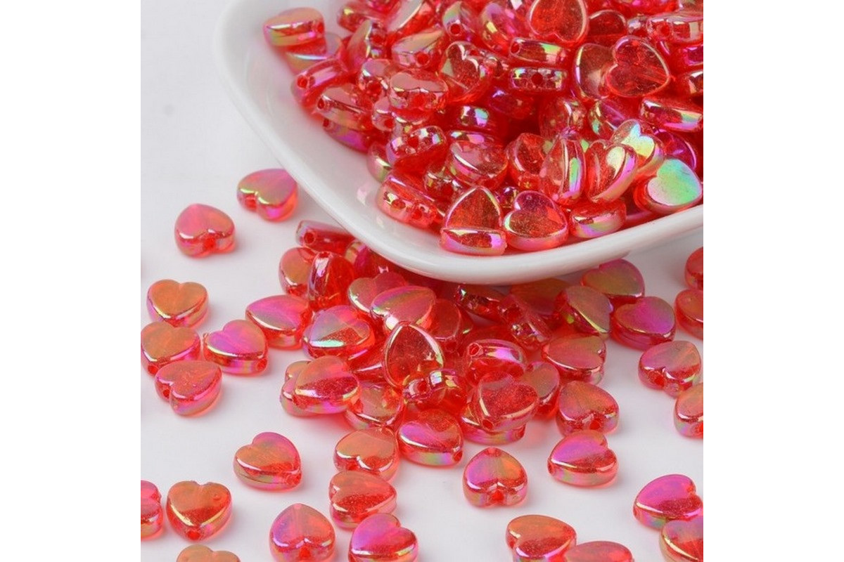 Декоративні намистинки для творчості Сердечка Будинок Бусин УТ100029498 в упаковці 130 шт