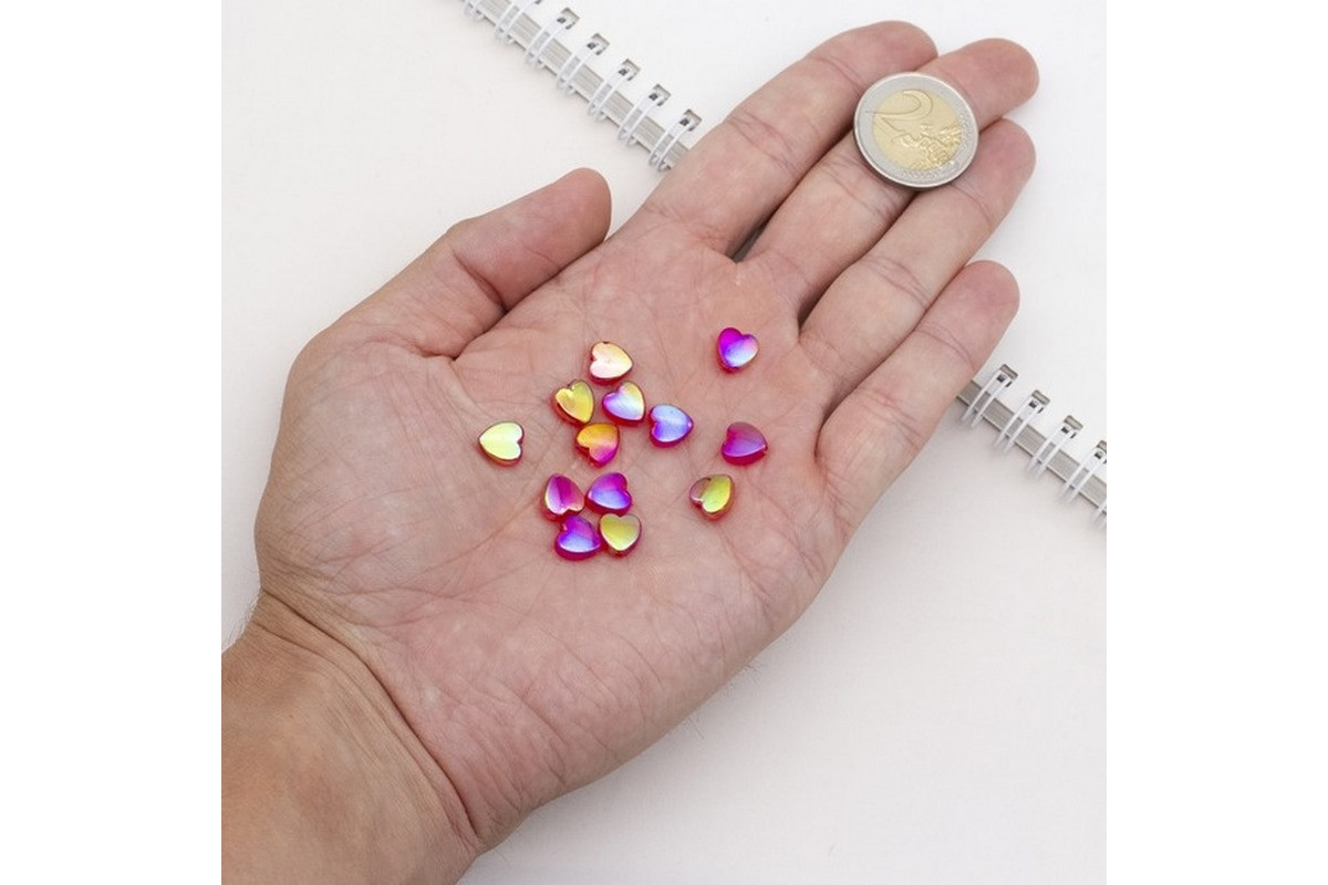 Декоративні намистинки для творчості Сердечка Будинок Бусин УТ100029498 в упаковці 130 шт