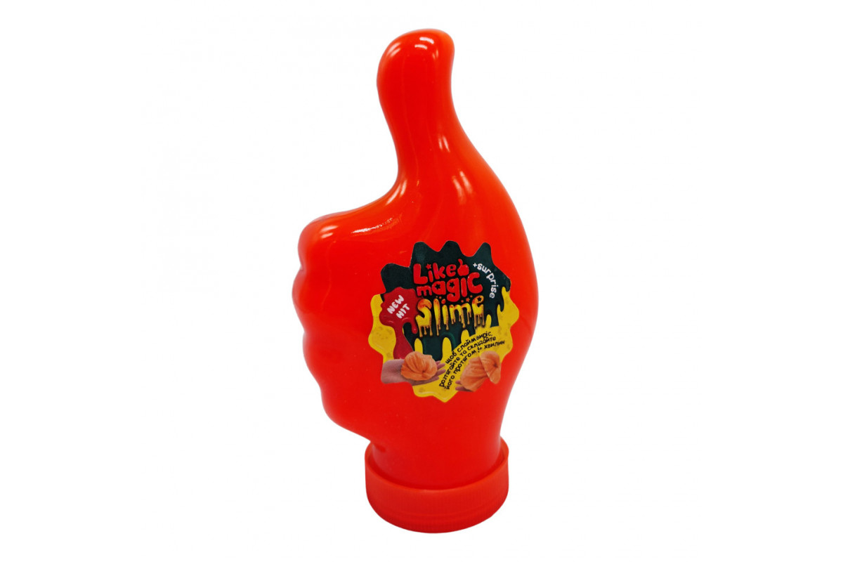 В'язка маса, слайм "LIKE Magic Slime" LMS-01-01U 300 гр Помаранчевий