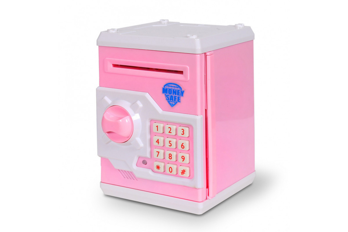 Детская копилка/сейф MK 3916 с купюроприемником Розовый