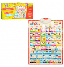 Интерактивный развивающий плакат 7031 ENG рус/англ языки