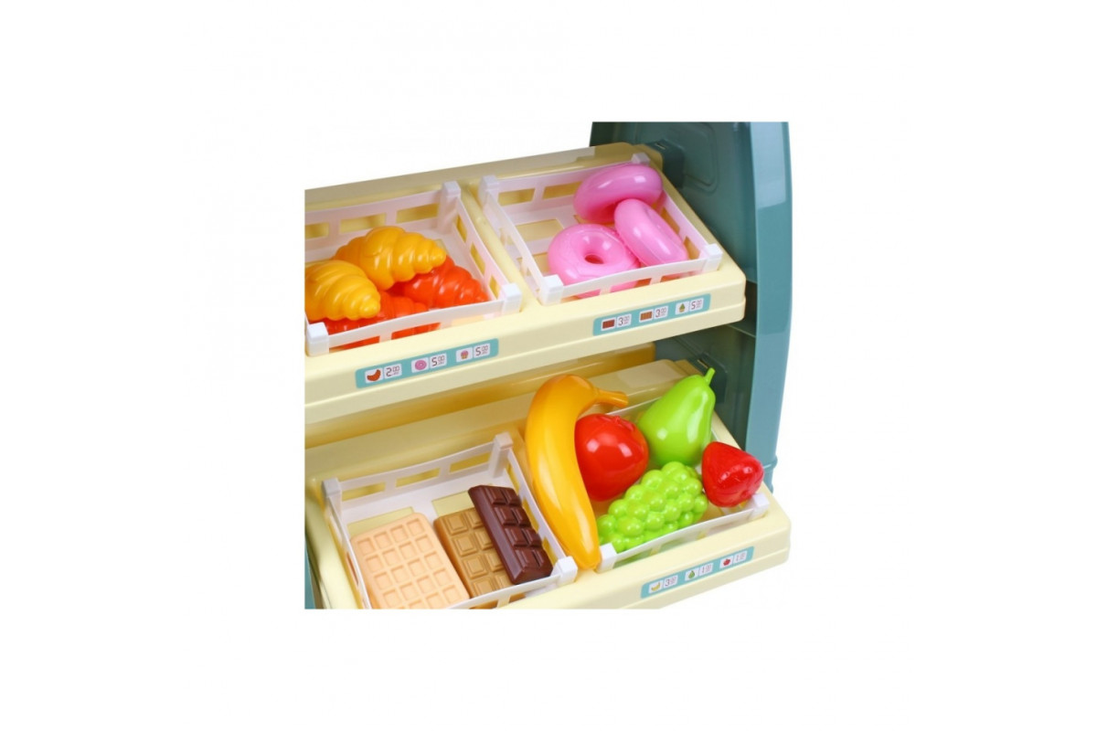 Ігровий дитячий набір "Кав'ярня" 9765TXK прилавок з полицями, іграшкові солодощі