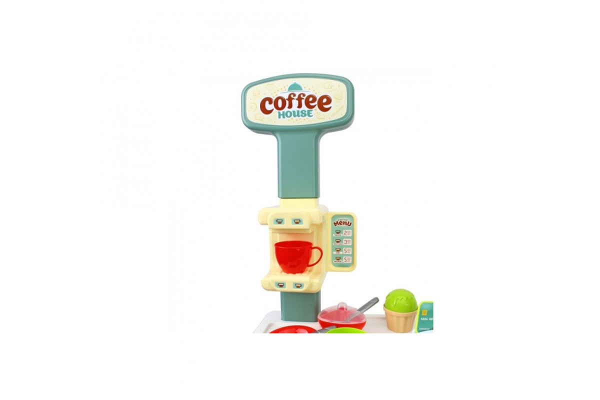 Ігровий дитячий набір "Кав'ярня" 9765TXK прилавок з полицями, іграшкові солодощі