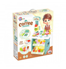 Игровой детский набор "Кофейня" 9765TXK прилавок с полками, игрушечные сладости