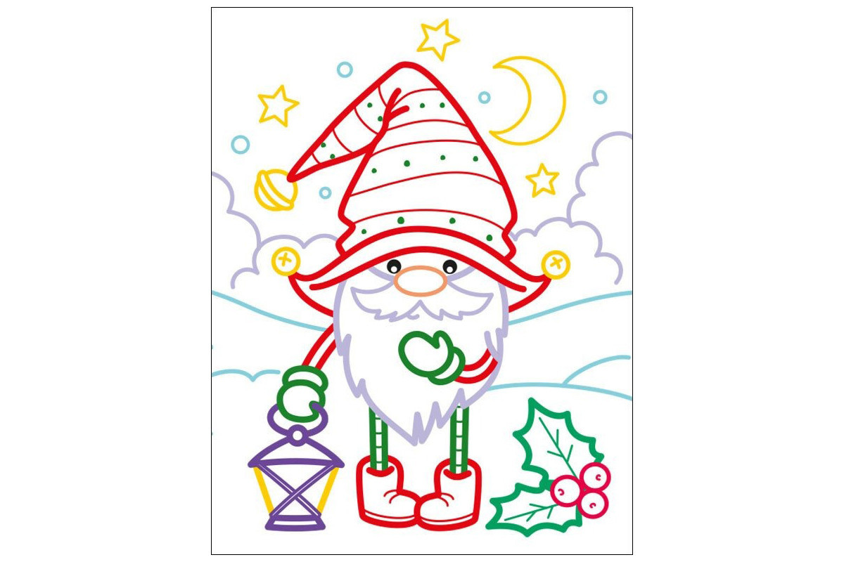 Дитячі кольорові розмальовки "Санта і друзі" 18712, 2-3 роки