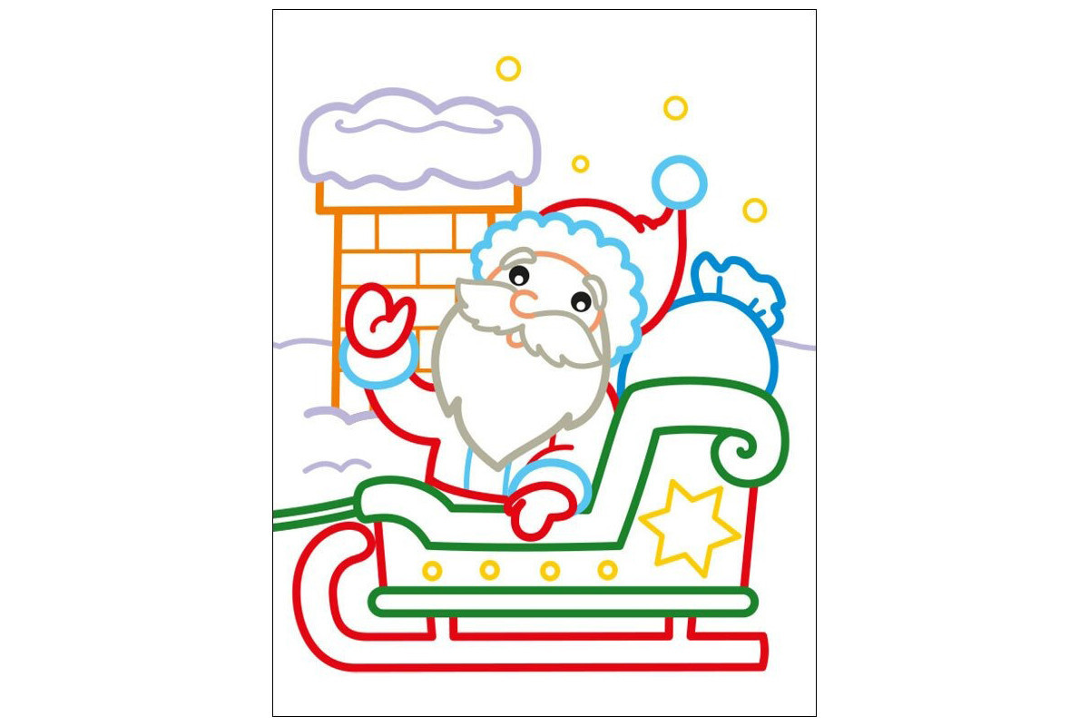 Дитячі кольорові розмальовки "Санта і друзі" 18712, 2-3 роки