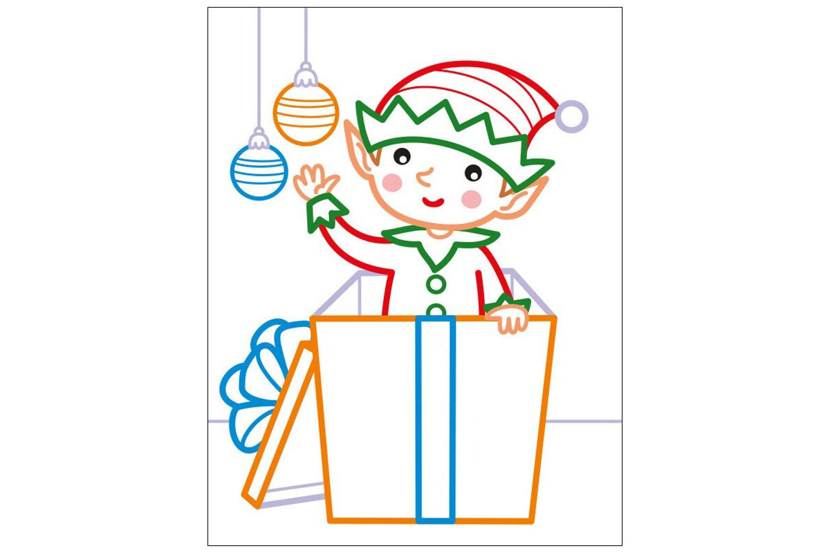 Дитячі кольорові розмальовки "Санта і друзі" 18712, 2-3 роки