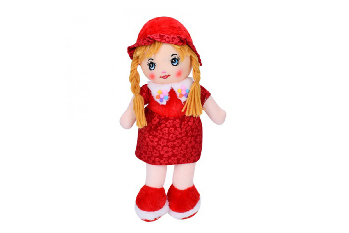 Дитяча іграшкова лялька FG240408152A-1(Red) 38 см, м'яка набивна, петелька