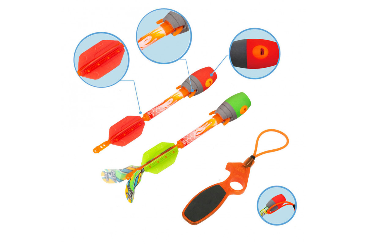 Іграшковий пускач серії "Air Storm" Zing AS610 SKY RIPPERZ із двома ракетами