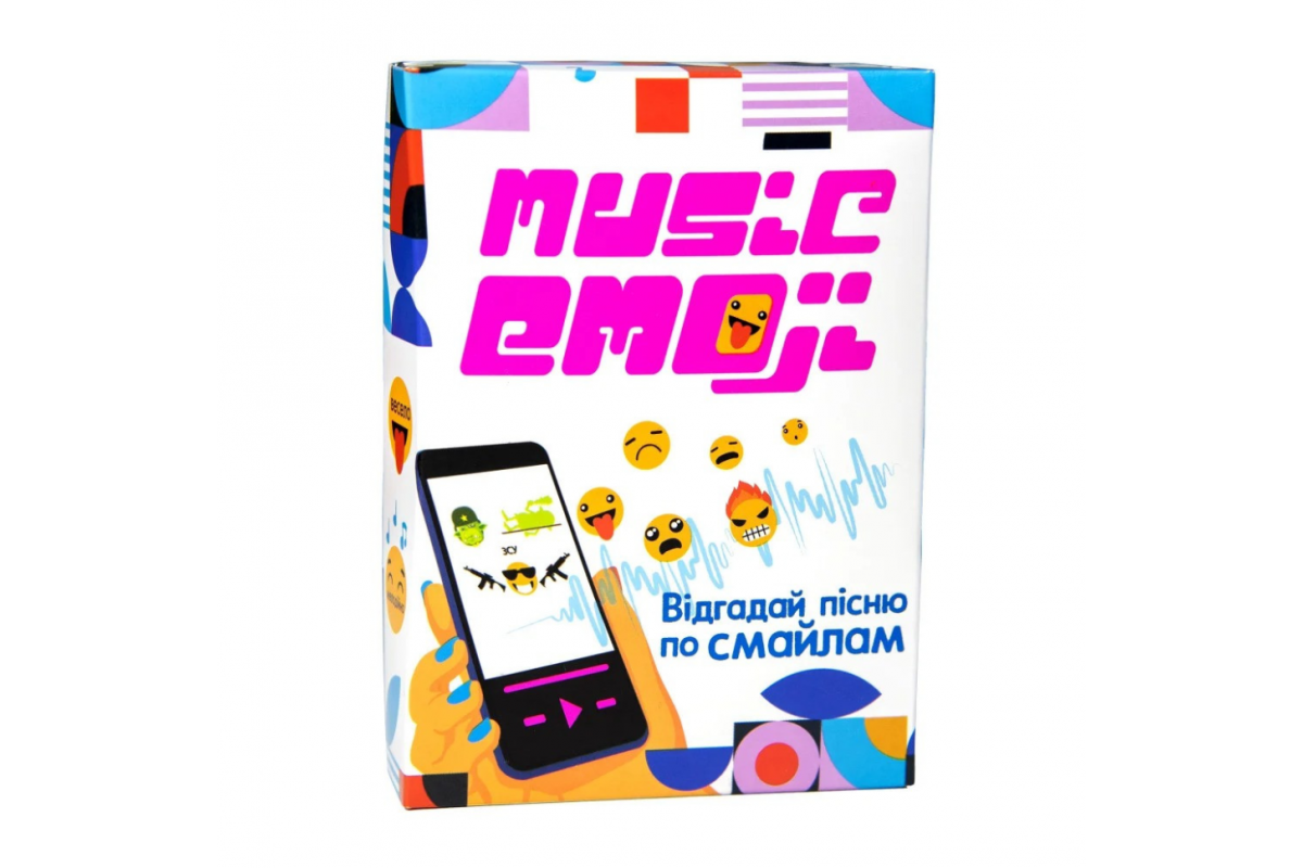 Настольная карточная игра "Music Emoji" Strateg 30249 на украинском языке