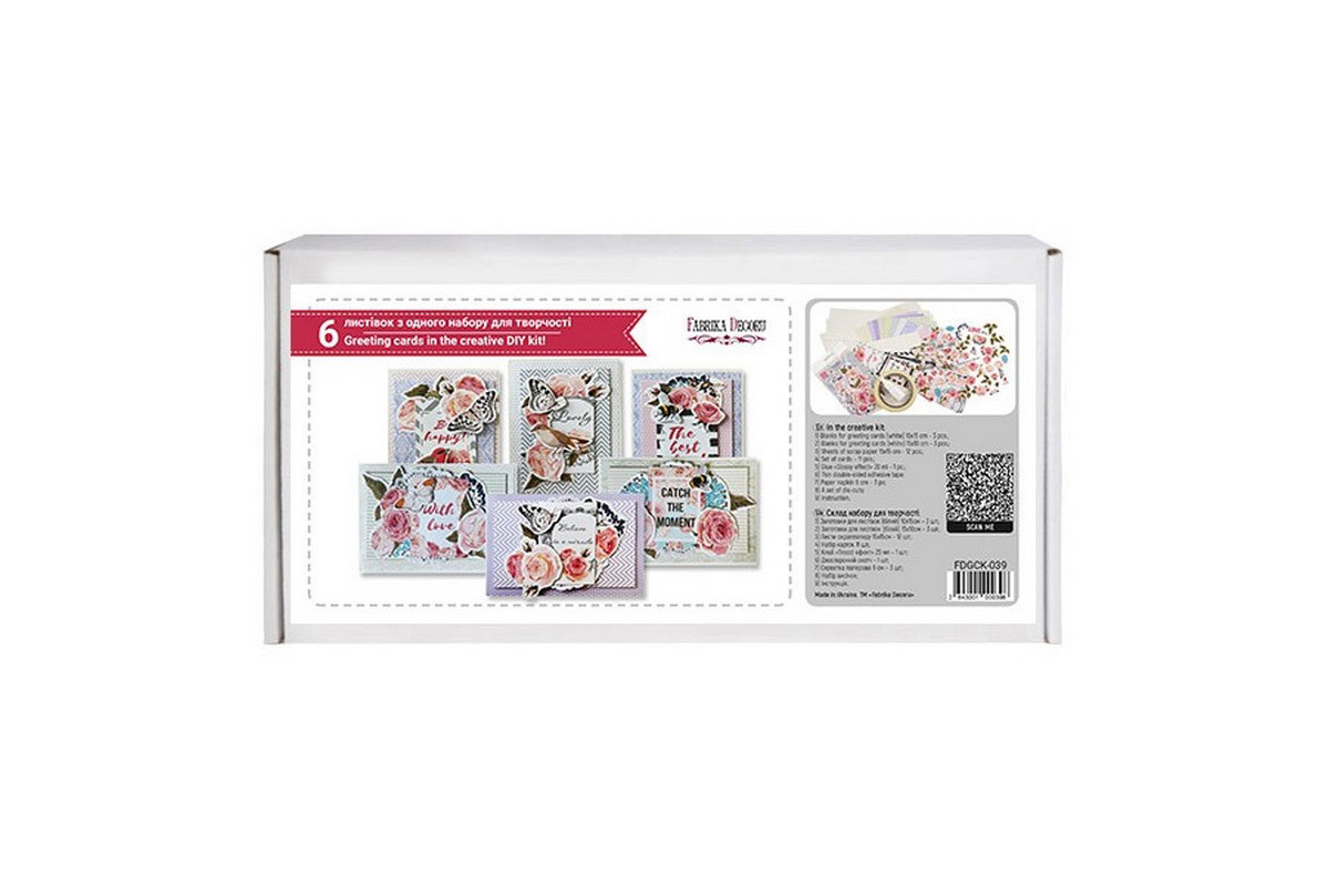 Набір для створення вітальних листівок "Catch the moment" FDGCK-039, 6 шт
