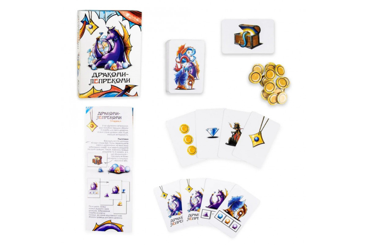 Настольная развлекательная игра "Драконы-Леприконы" Strateg 30282 Укр