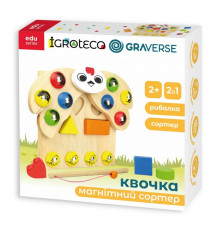 Деревянная развивающая игра "Магнитный сортер Квочка" 900637