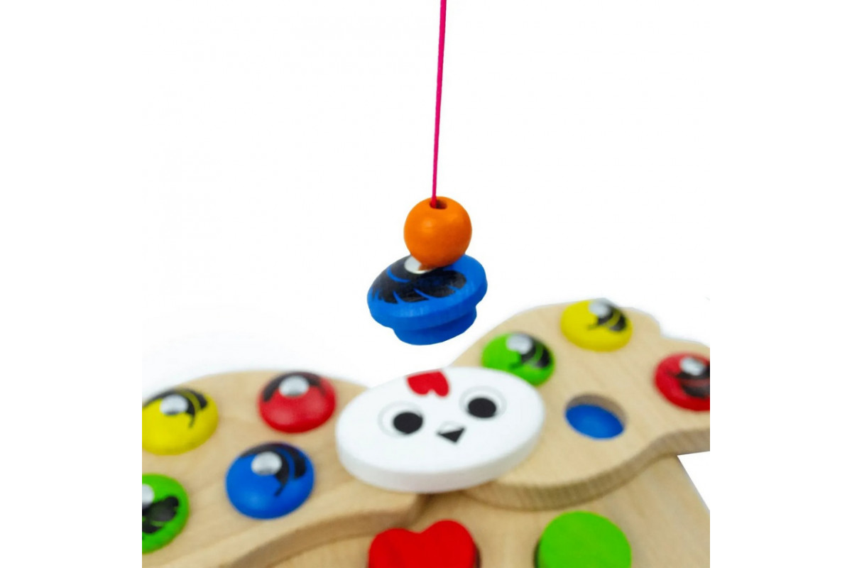 Деревянная развивающая игра "Магнитный сортер Квочка" 900637