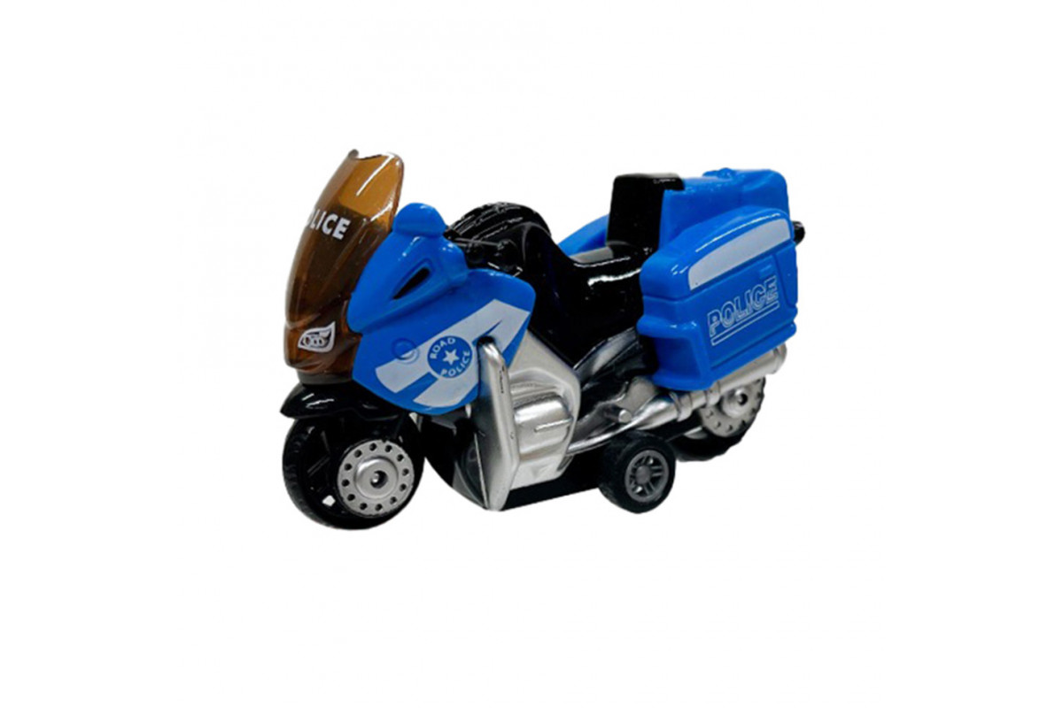 Мотоцикл детский "Police" AP7442 масштаб 1:64 из безопасных материалов Синий