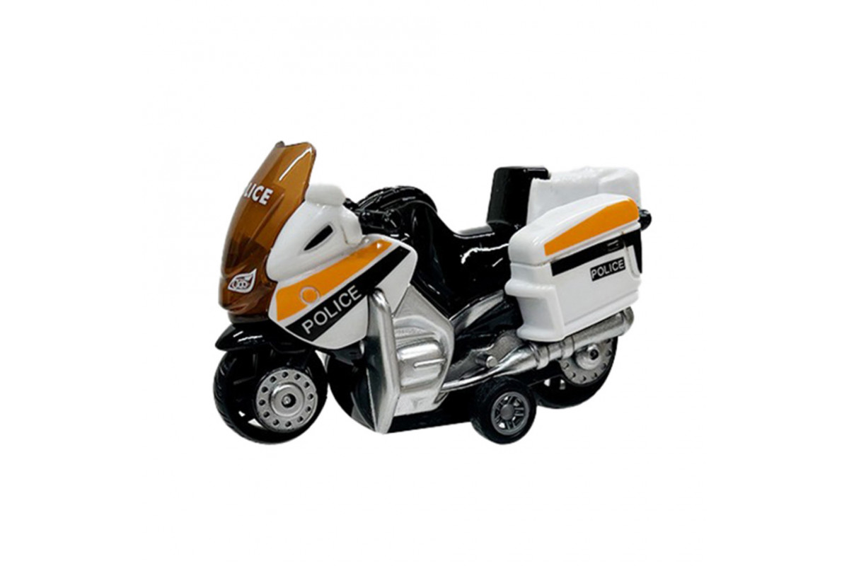 Мотоцикл детский "Police" AP7442 масштаб 1:64 из безопасных материалов Белый