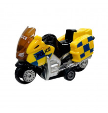 Мотоцикл дитячий "Police" AP7442 масштаб 1:64 з безпечних матеріалів Жовтий