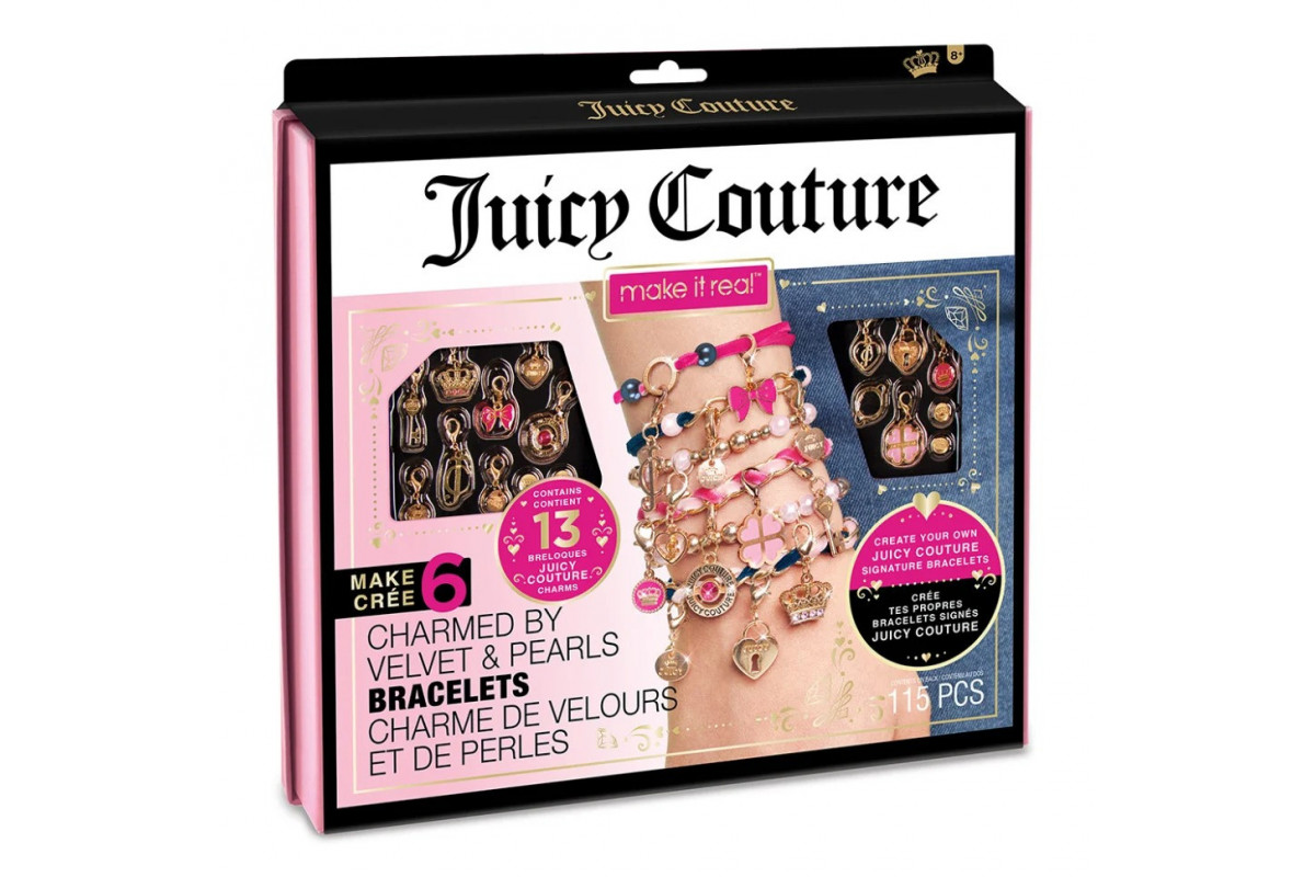Набір для творчості "Браслети прикрашені оксамитами та перлинами" Juicy Couture Make it Real MR4417