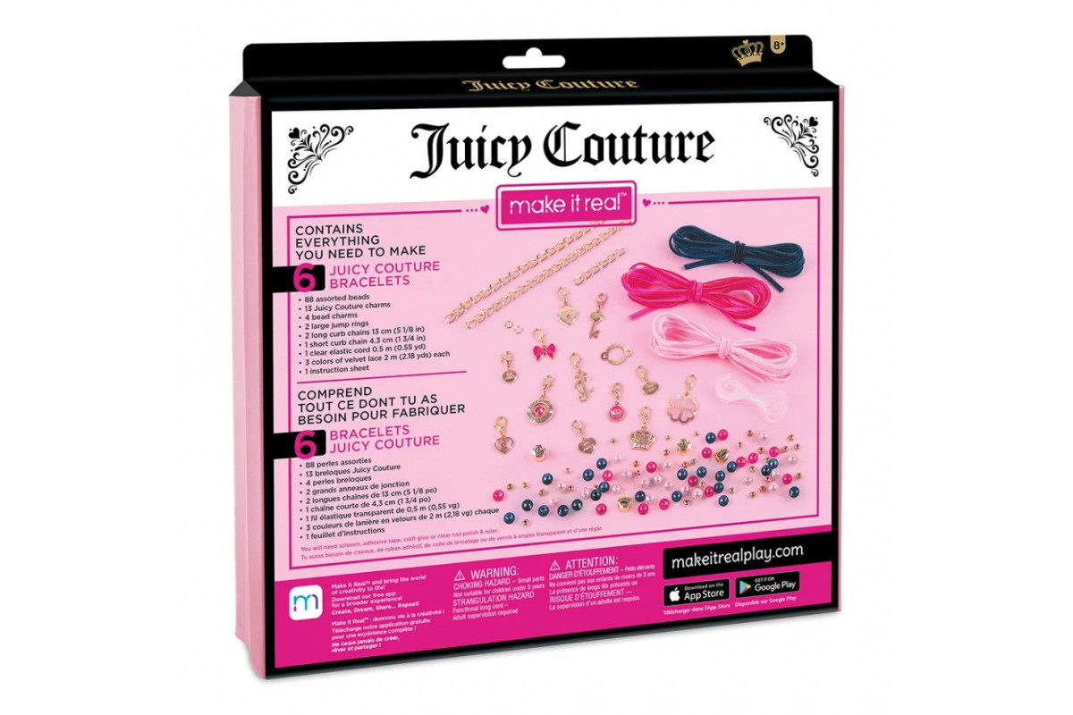 Набір для творчості "Браслети прикрашені оксамитами та перлинами" Juicy Couture Make it Real MR4417