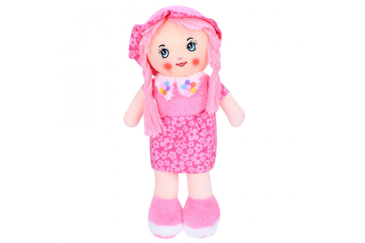 Дитяча іграшкова лялька FG240408152A-1(Pink) 38 см, м'яка набивна, петелька