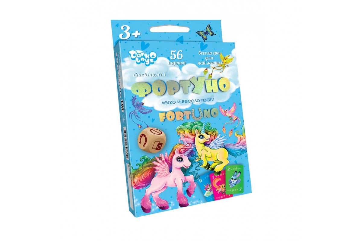 Дитяча розвиваюча настільна гра "ФортУно Cute Unicorns" UF-04-01U укр. мовою