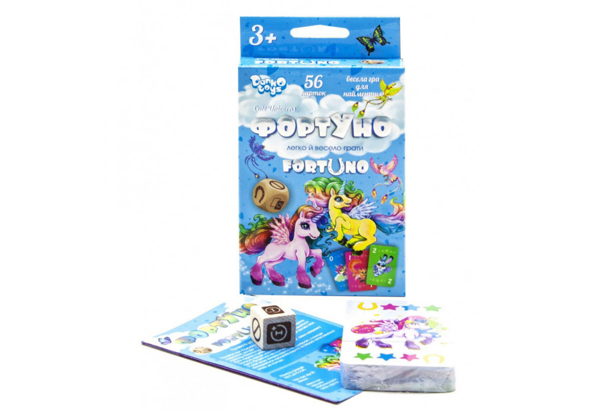 Дитяча розвиваюча настільна гра "ФортУно Cute Unicorns" UF-04-01U укр. мовою