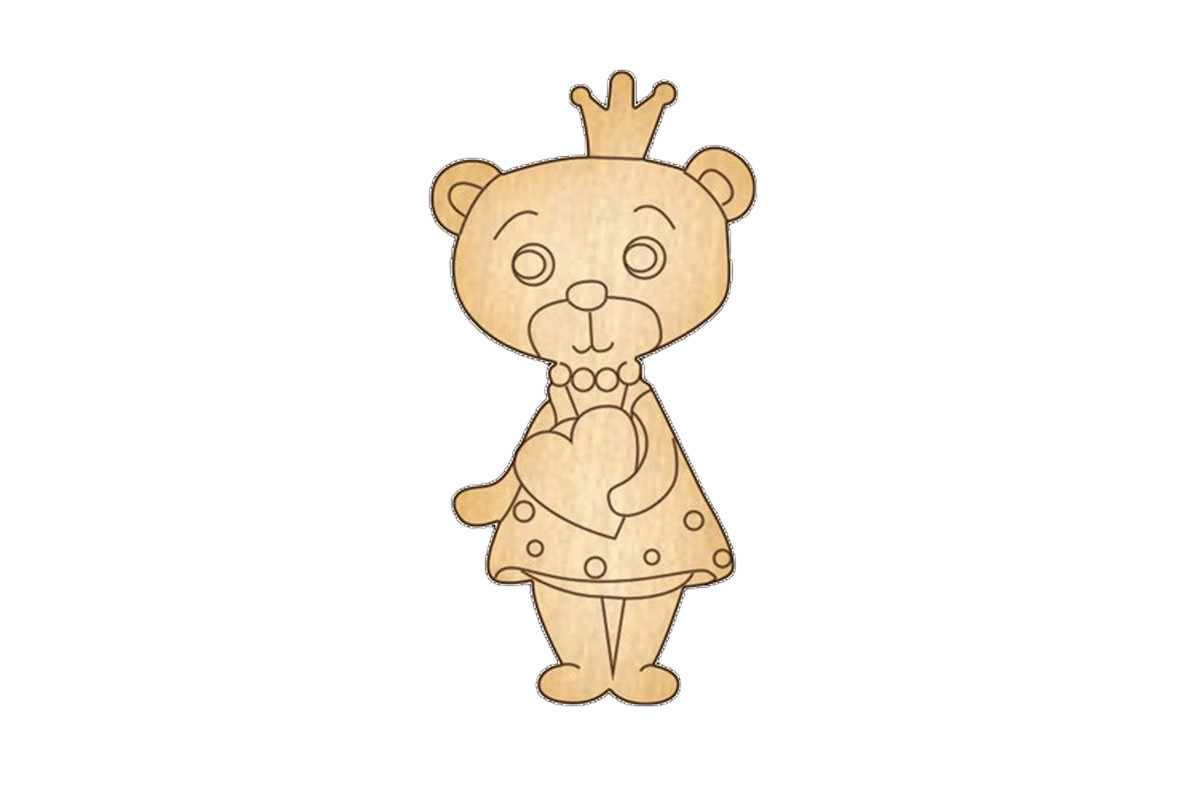 Заготовка броши для раскрашивания "Медвежонок-1" FDZB-033