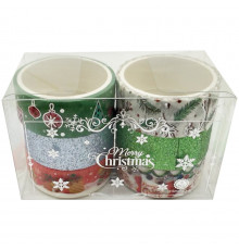 Набор декоративный скотч "Merry Christmas" XM-JD2273-4, 1,5 см x 2 м