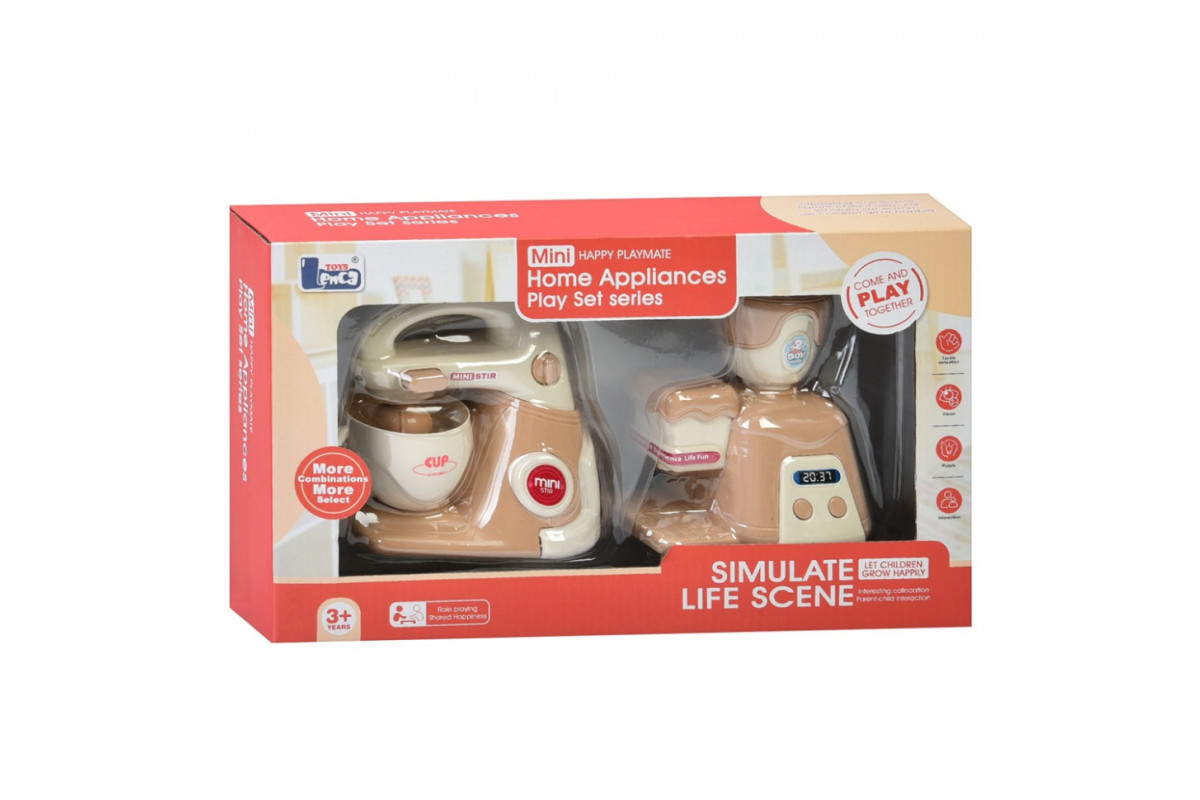 Дитяча побутова техніка "Міксер-Кавоварка" E05 механічний обертовий віночок