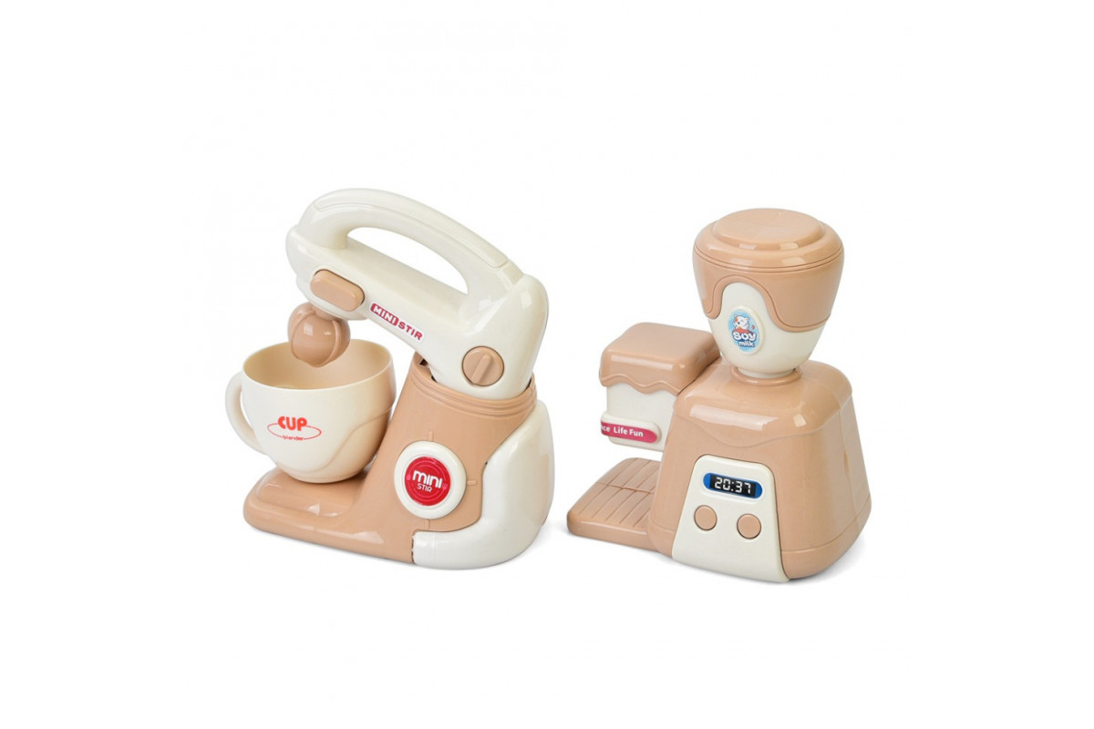 Дитяча побутова техніка "Міксер-Кавоварка" E05 механічний обертовий віночок
