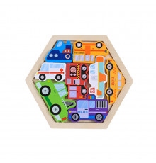 Детский деревянный пазл вкладыш "Городской транспорт" C9441-8