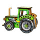 Детский деревянный 3D конструктор "Турбо трактор" Puz-00960, 71 деталь