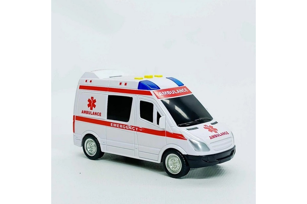 Детская автомодель "Скорая помощь" 7994, 17х7 см, звуковые и световые эффекты