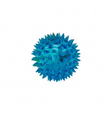 Мяч массажный MS 1137-1 6,5 см, пищалка,световые эффекты Синий