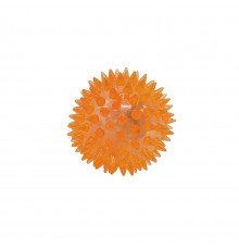 Мяч массажный MS 1137-1 6,5 см, пищалка,световые эффекты Оранжевый