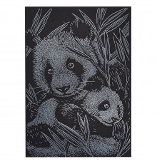 Гравюра А5 "Панды" ГрА5с-33 эконом вариант в пакете 21 х 14,8 см