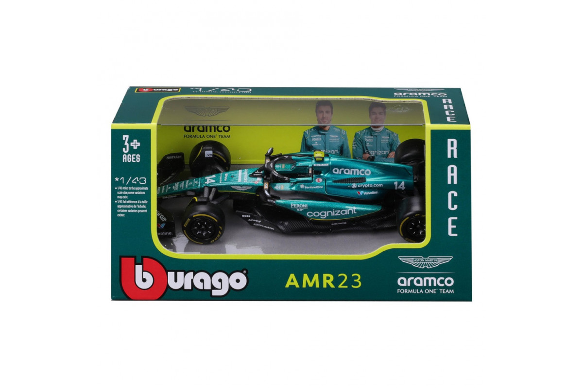 Коллекционная автомодель "Aston Martin AMR23 (2023)" Bburago 18-38090, 1:43 масштаб