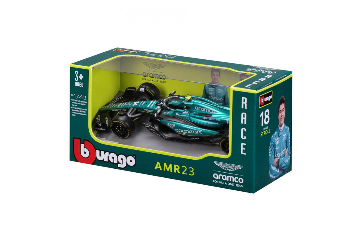 Коллекционная автомодель "Aston Martin AMR23 (2023)" Bburago 18-38090, 1:43 масштаб