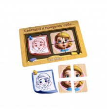 Деревянный пазл-сортер "Эмоции" Ubumblebees (ПСФ101) PSF101, 36 деталей