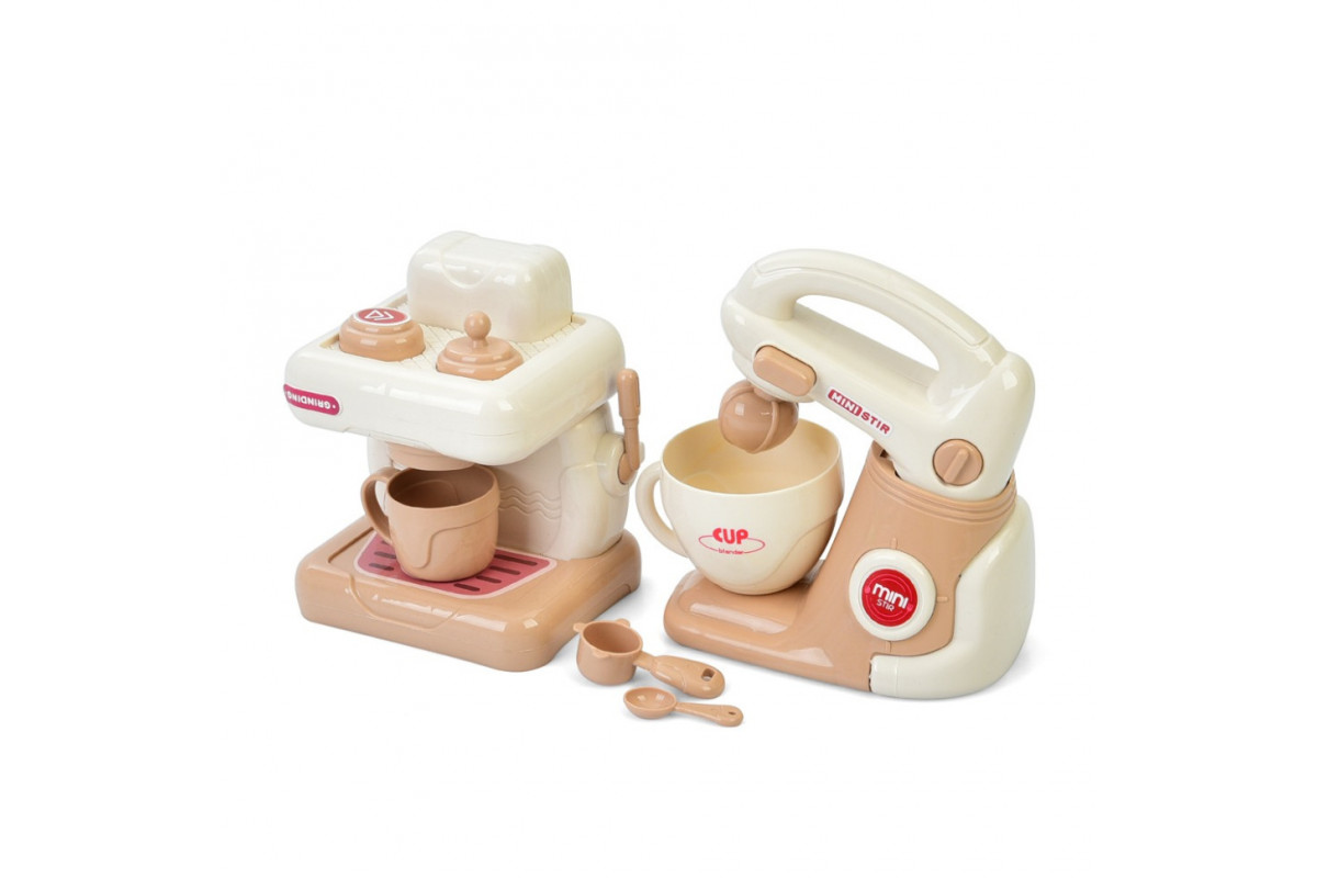 Детская бытовая техника "Миксер-Кофемашина" E02 механический вращающийся венчик