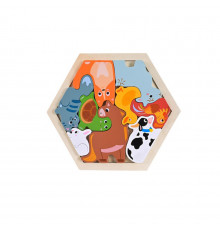 Детский деревянный пазл вкладыш "Зверушки" C9441-7