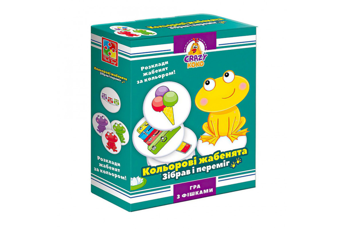 Игра настольная "Цветные лягушата" Vladi Toys VT8025-06 укр